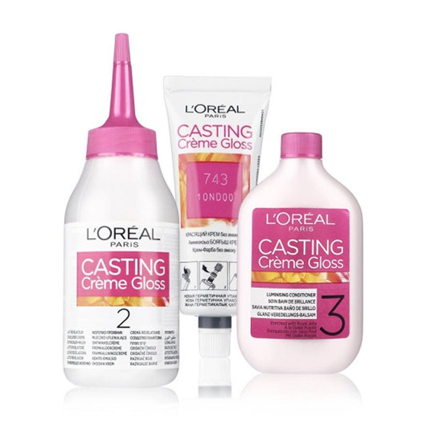 L’Oreal Paris Безаміачна фарба-догляд для волосся L'Oreal Paris Casting Creme Gloss 400 Каштан, 180 мл - фото N3