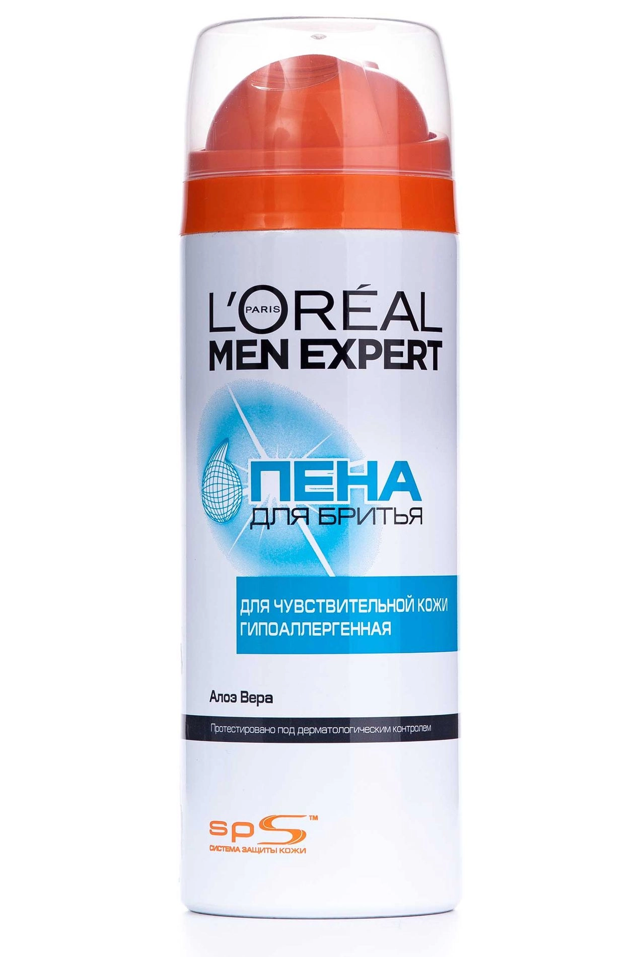 L’Oreal Paris Пена для бритья L'oreal Men Expert мужская для чувствительной кожи, 200мл - фото N1