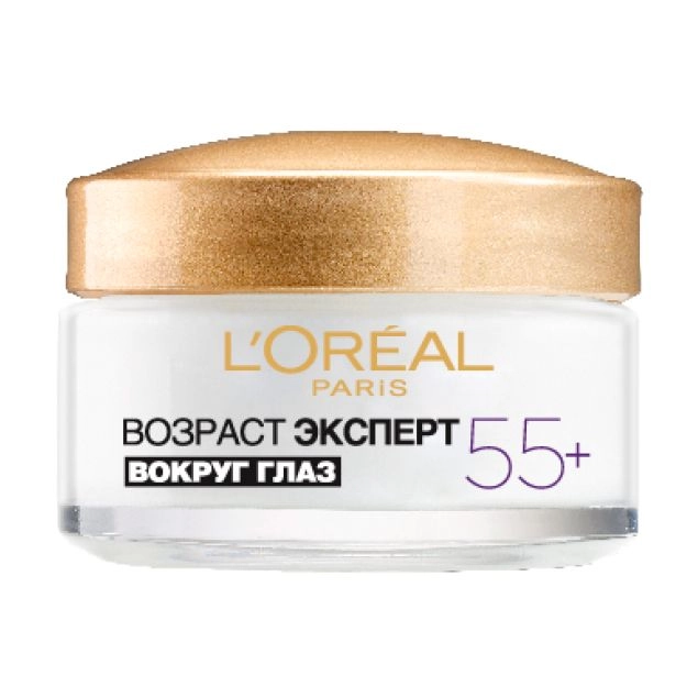 L’Oreal Paris Крем для шкіри навколо очей L'Oreal Paris Вік експерт, проти зморщок, відновлювальний, 55+, 15 мл - фото N2