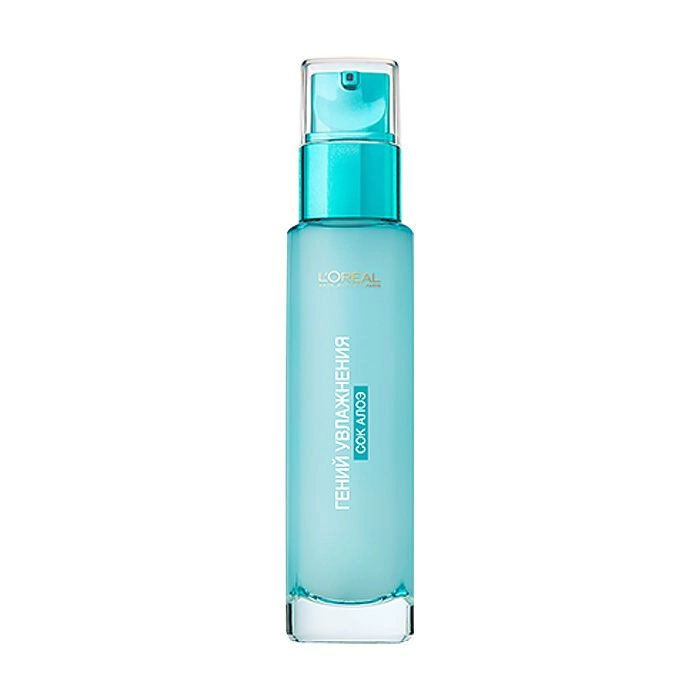 L’Oreal Paris Аква-флюїд для обличчя L'Oreal Paris Геній зволоження, для нормальної та шкіри схильної до сухості, із соком алое та гіалуроновою кислотою, 70 мл - фото N1