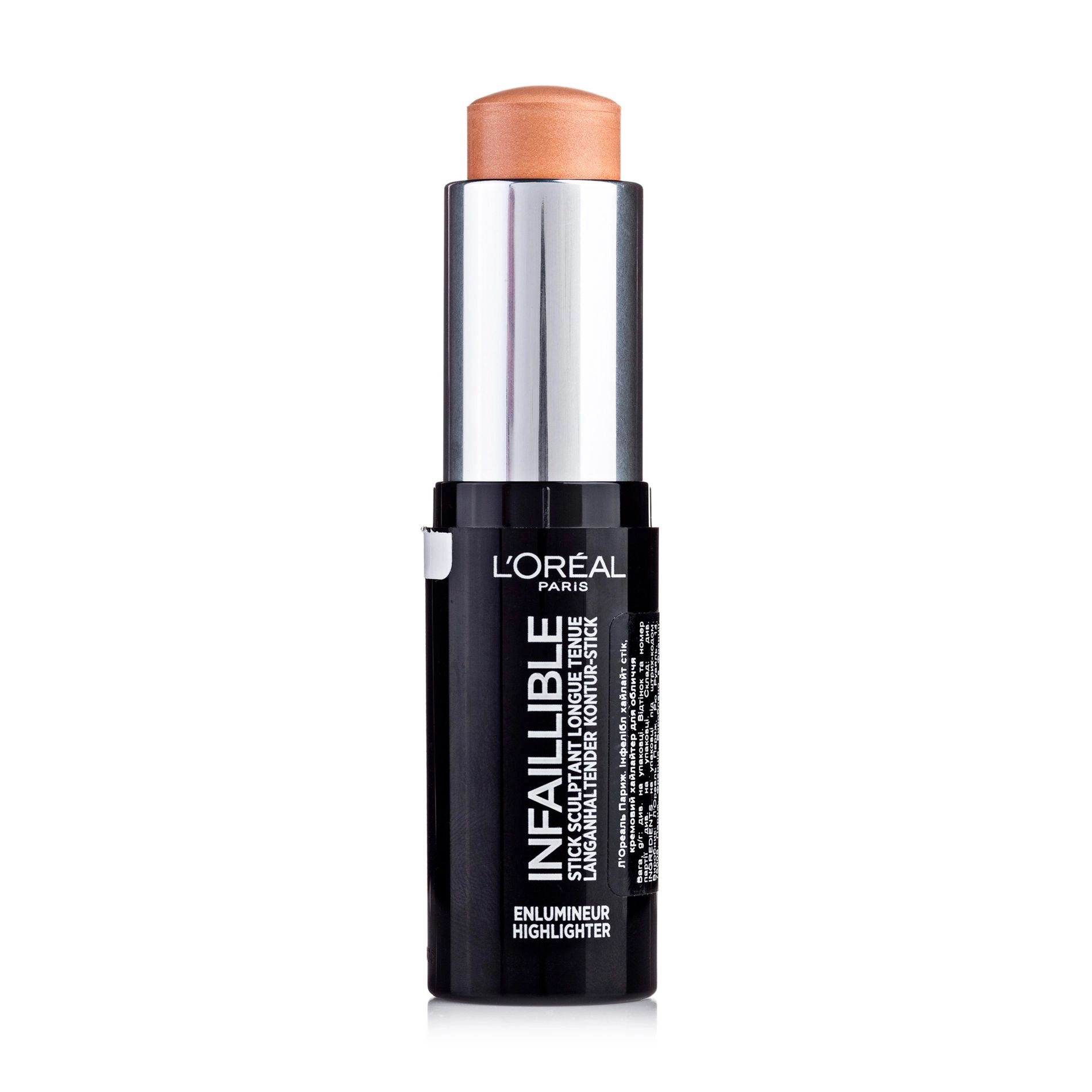 L’Oreal Paris Хайлайтер-стік для обличчя L'Oreal Paris Infaillible Highlight Longwear Shaping Stick 502 Gold is Cold, 9 г - фото N1