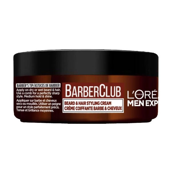 L’Oreal Paris Крем для укладання бороди та волосся L'Oreal Paris Men Expert Barber Club, 75 мл - фото N1