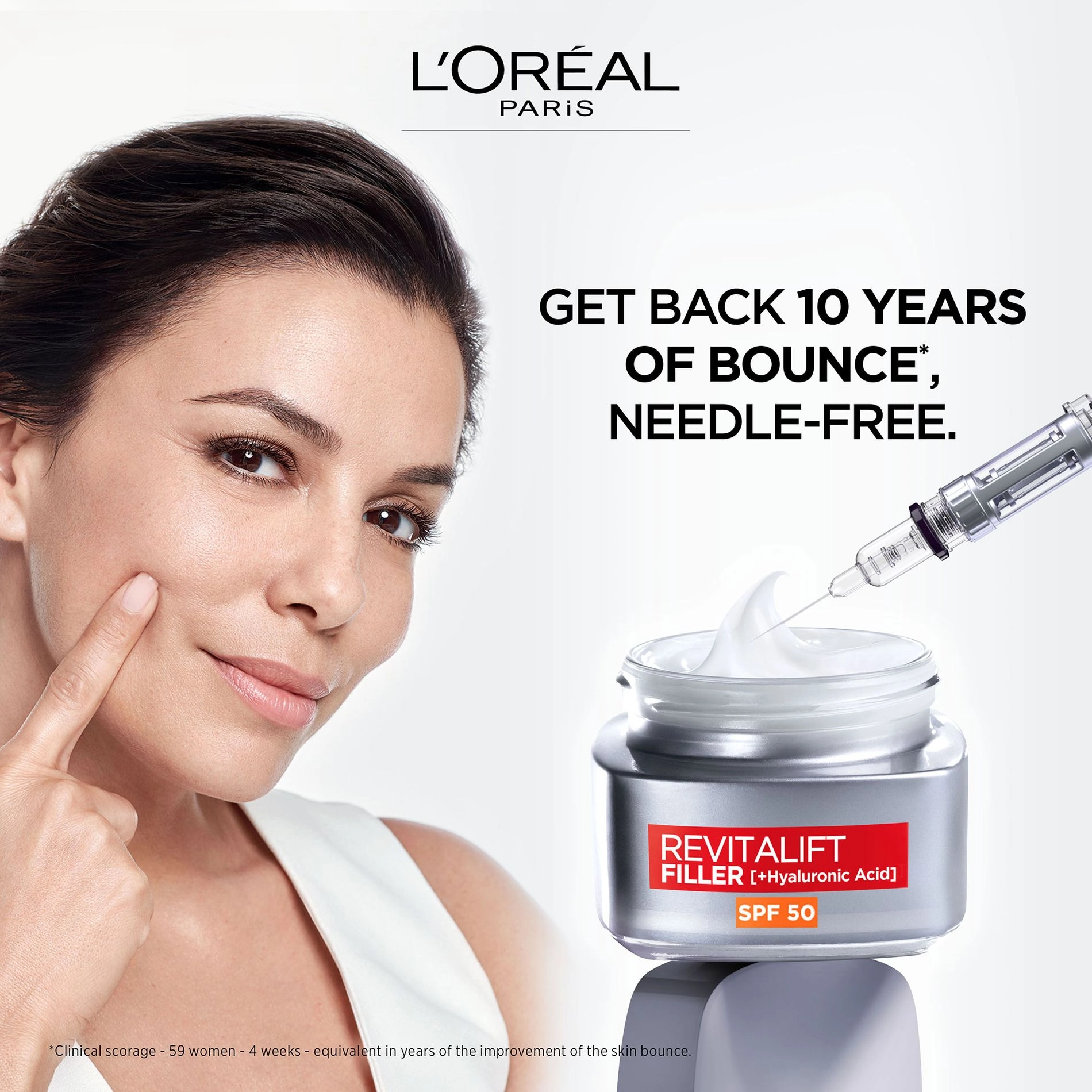 L’Oreal Paris Дневной крем-уход для лица L'Oreal Paris Revitalift Filler (HA) Deep Replumping Anti-Ageing Cream, SPF 50, 50 мл - фото N7
