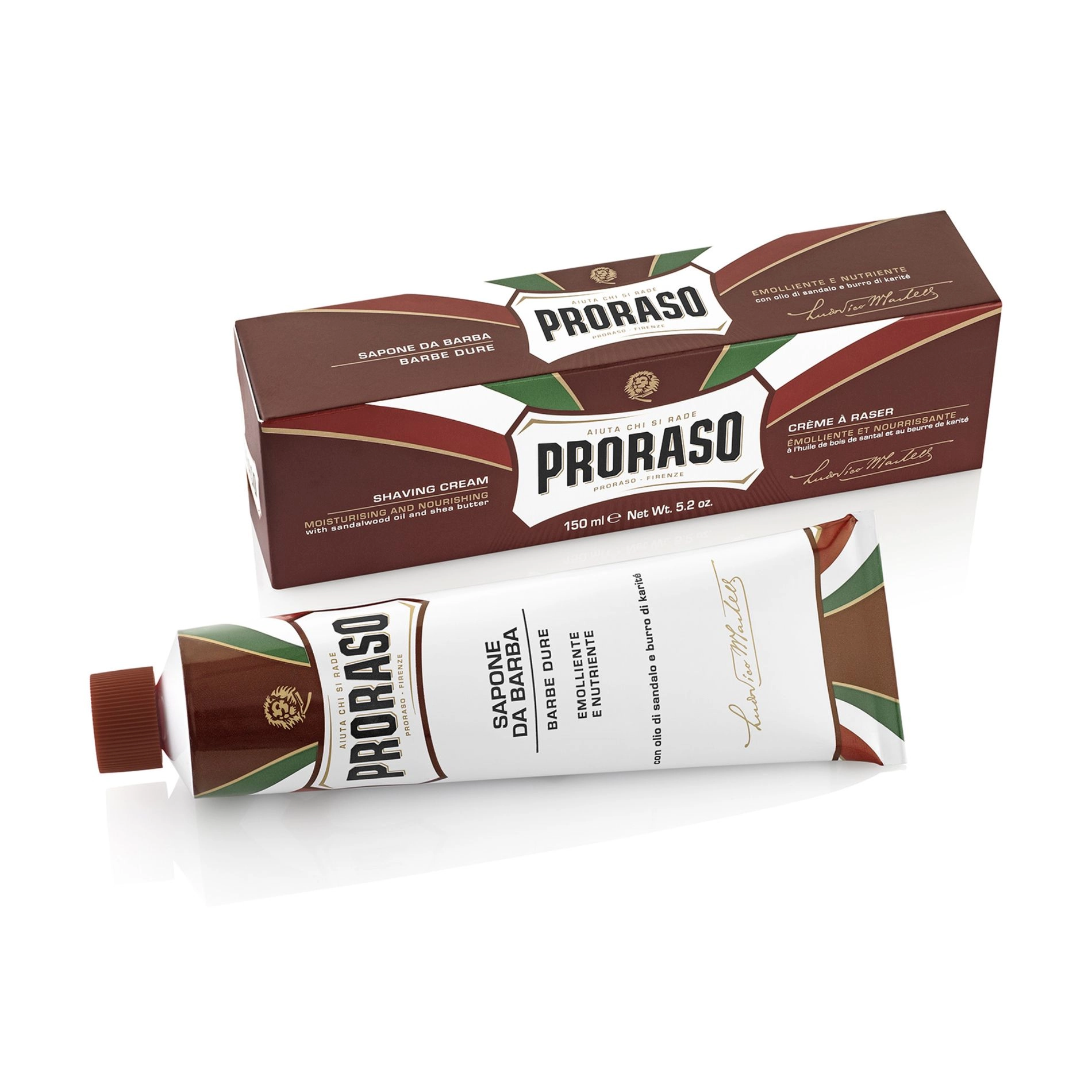 Proraso Питательный крем для бритья с маслом ши и сандаловой маслом, для жесткой щетины, 150 мл - фото N1