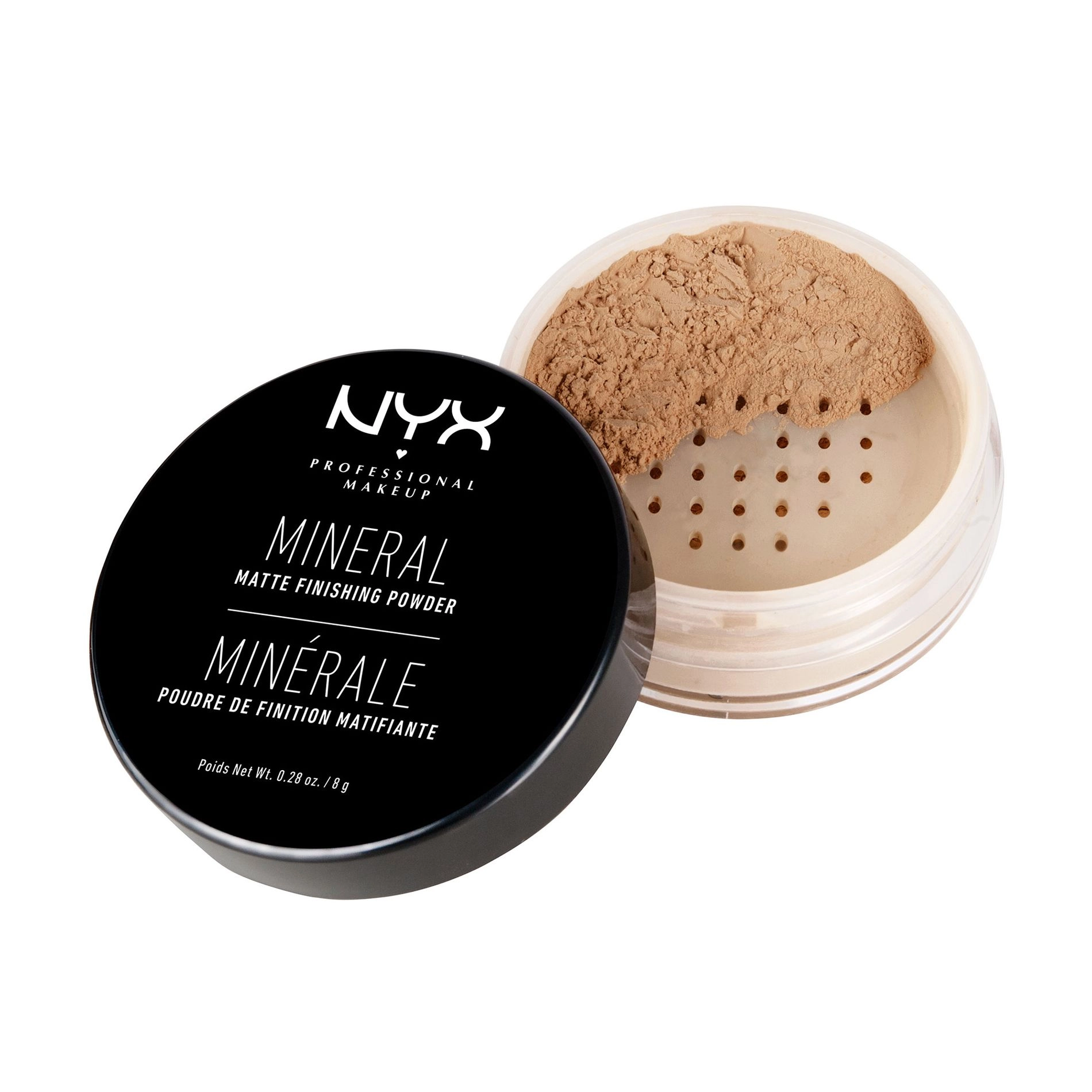 NYX Professional Makeup Минеральная рассыпчатая пудра для лица Mineral Matte Finishing Powder 02 Medium/Dark, 8 г - фото N1