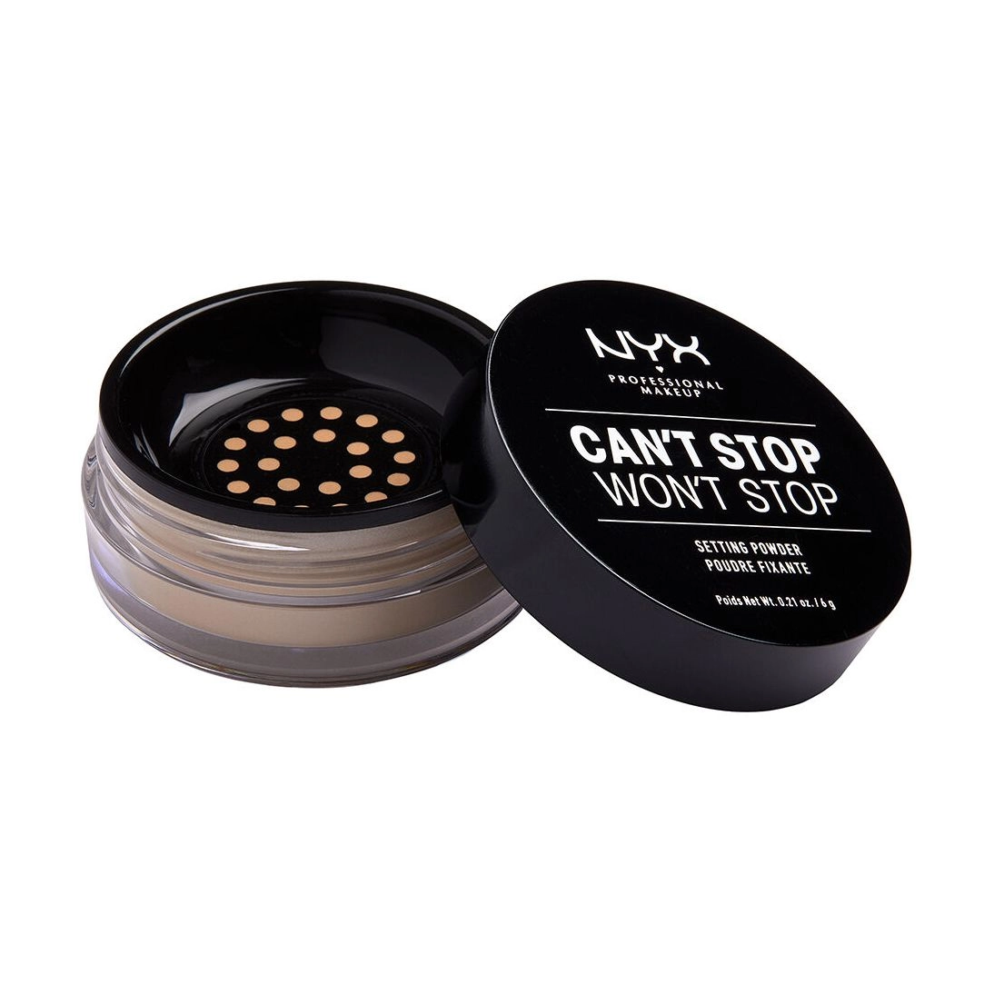 NYX Professional Makeup Фіксувальна розсипчата пудра для обличчя Can't Stop Won't Stop Setting Powder 03 Medium, 6 г - фото N1