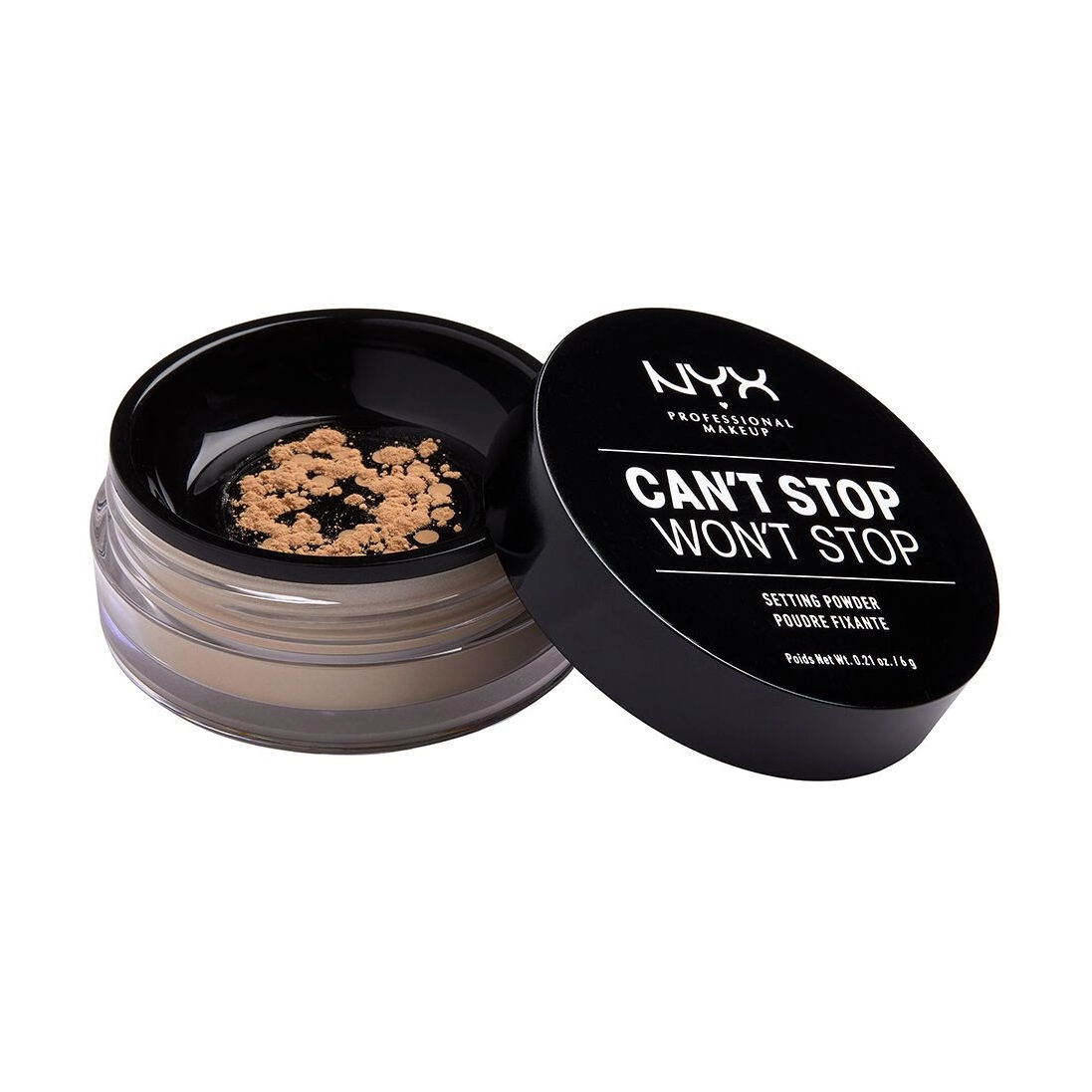 NYX Professional Makeup Фіксувальна розсипчата пудра для обличчя Can't Stop Won't Stop Setting Powder 03 Medium, 6 г - фото N2