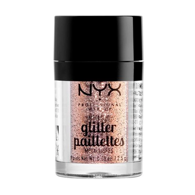 NYX Professional Makeup Глітер для обличчя і тіла Metallic Glitter Paillettes 04 Goldstone, 2.5 г - фото N1