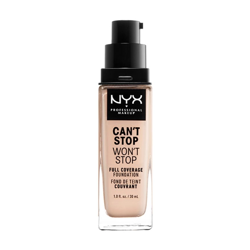 NYX Professional Makeup Тональна основа Can't Stop Won't Stop Full Coverage Foundation, водостійка, 1.3 Light Porcelain, 30 мл - фото N2