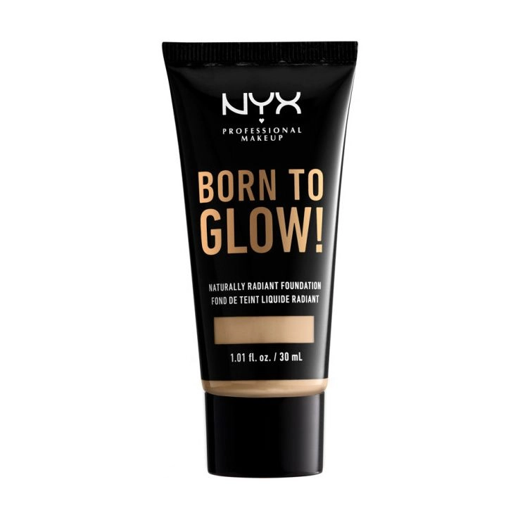 NYX Professional Makeup Сяюча тональна основа для обличчя Born To Glow! Naturally Radiant Foundation, 6.5 Nude, 30 мл - фото N1