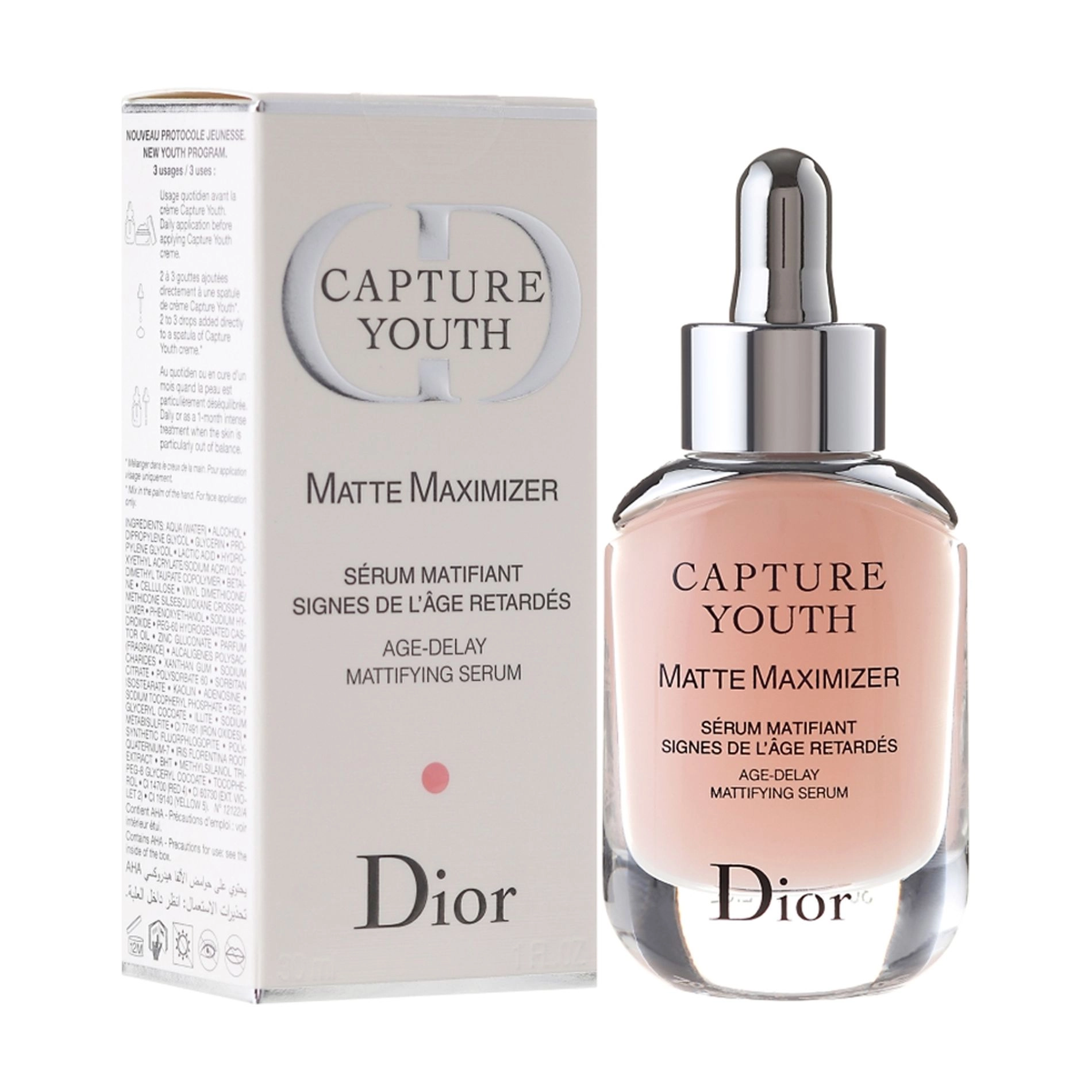Dior Сироватка для обличчя Christian Capture Youth Matte Maximizer Age-Delay Mattifying Serum з матувальним ефектом, 30 мл - фото N2