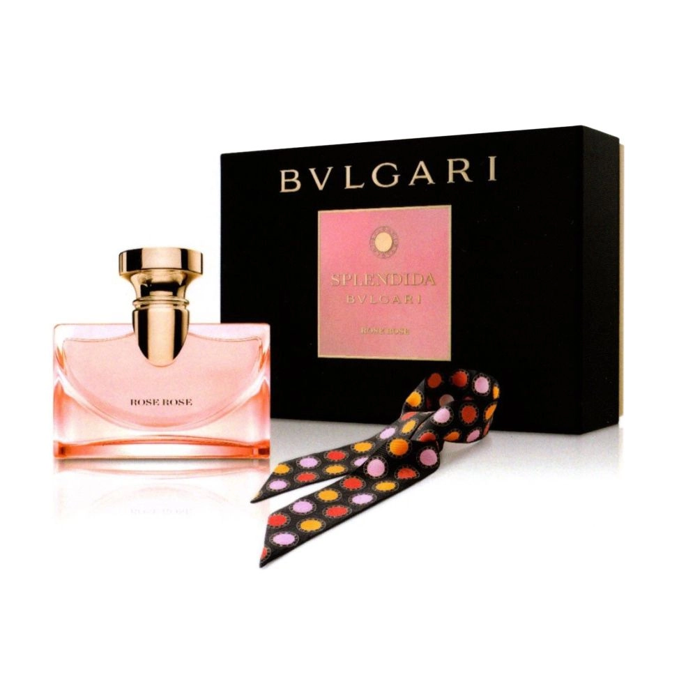 Bvlgari Парфюмированный набор женский Splendida Rose Rose (парфюмированная вода, 100 мл + шелковый шарф) - фото N1