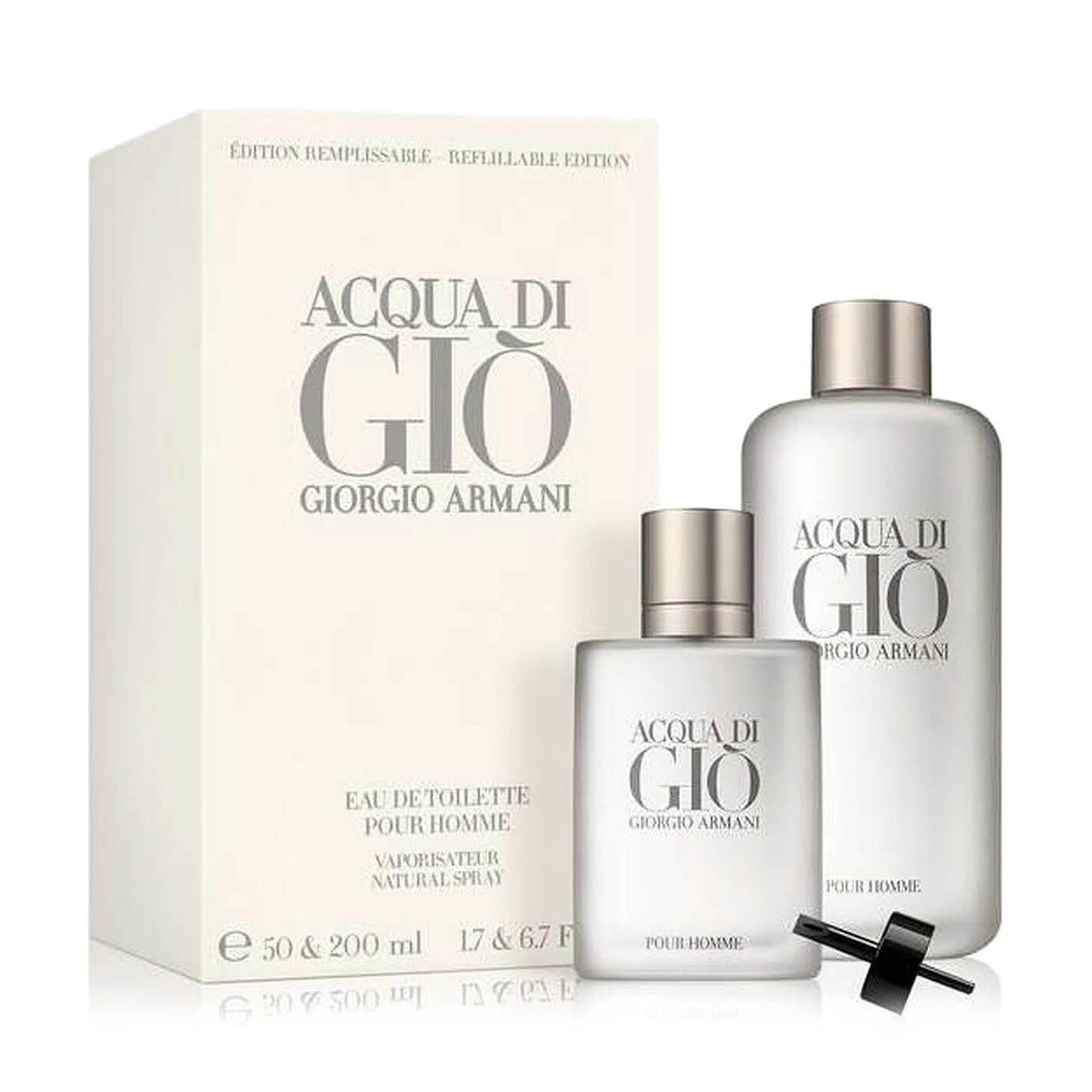 Giorgio Armani Парфюмированный набор мужской Acqua di Gio Pour Homme (туалетная вода, 50 мл + туалетная вода, 200 мл) - фото N1