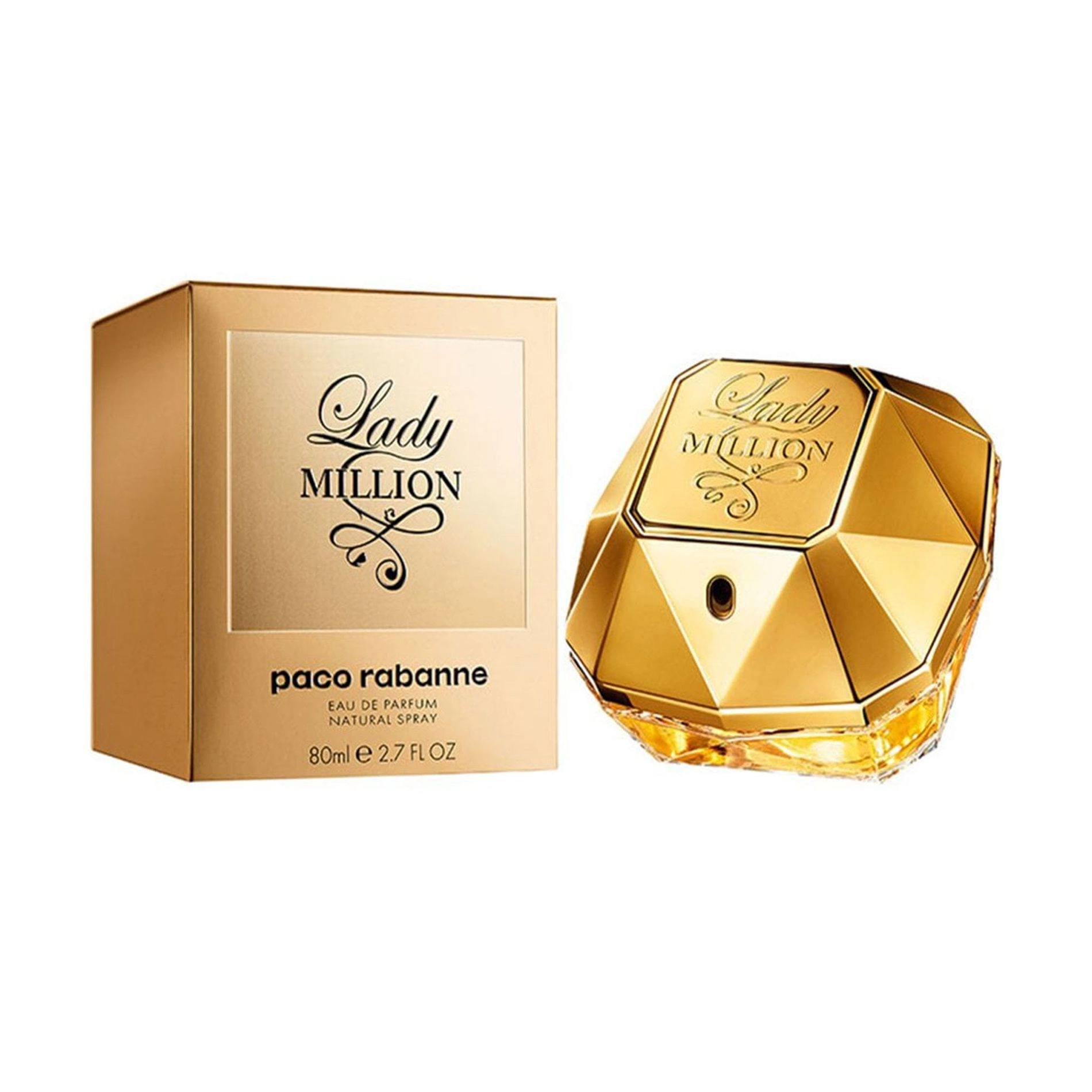 Paco Rabanne Lady Million Парфюмированная вода женская, 80 мл - фото N2