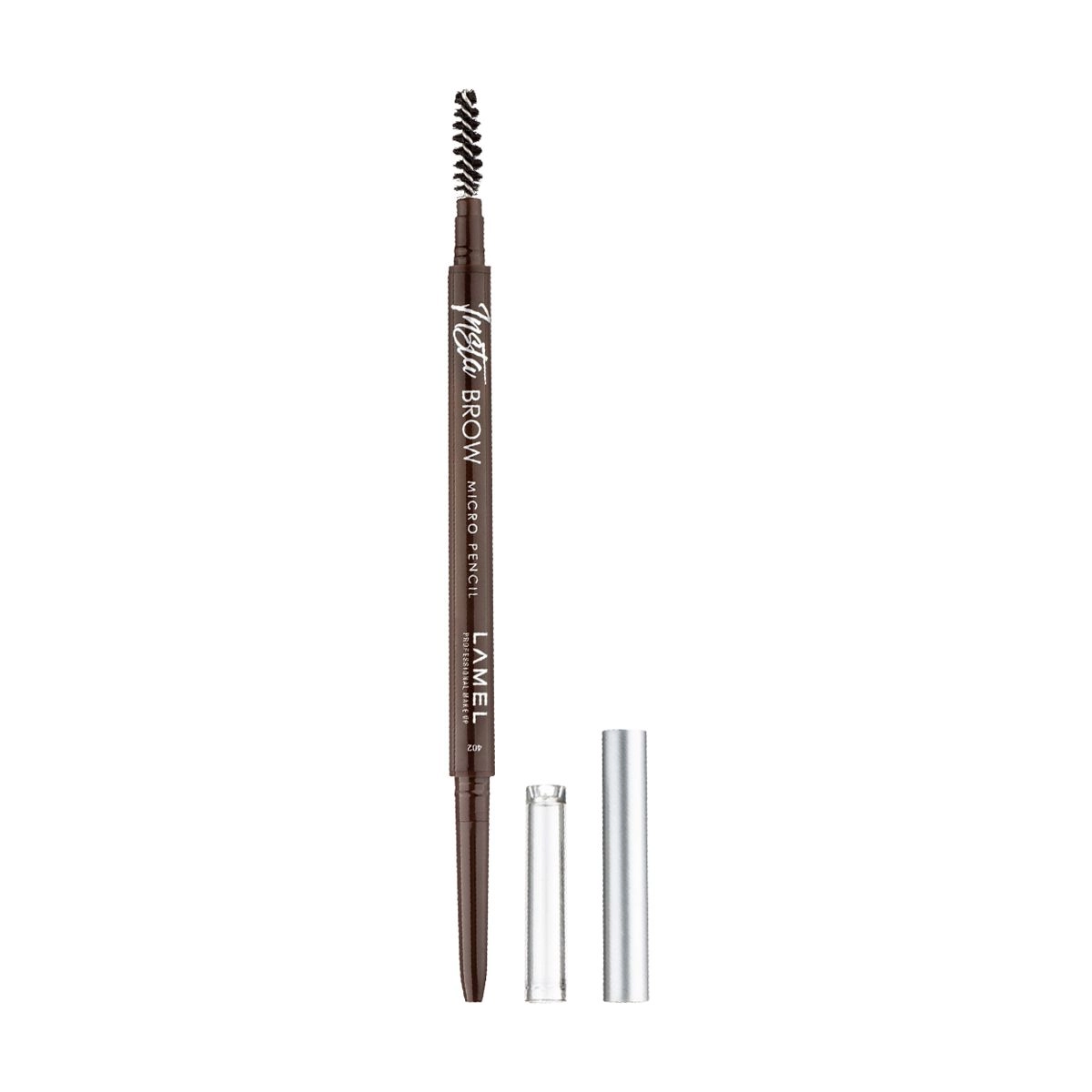 Lamel Professional Олівець для брів Insta Micro Brow Pencil зі щіточкою 402, 0.12 г - фото N1