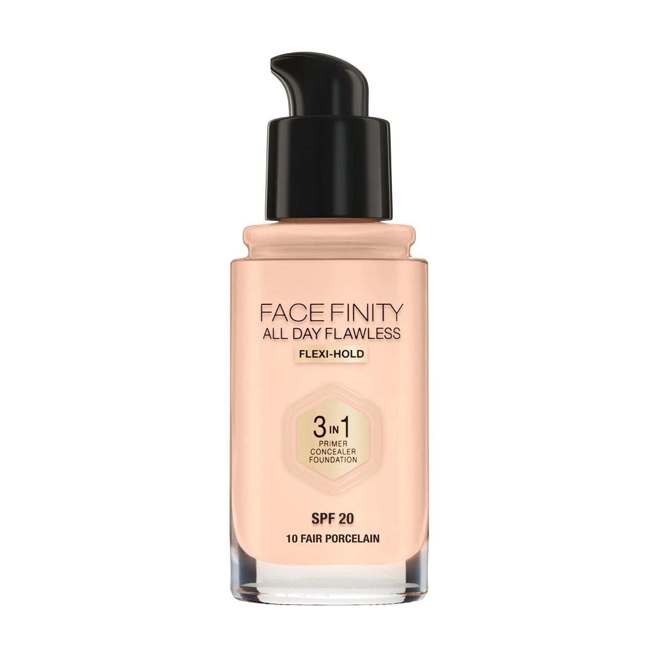 Max Factor Тональна основа Facefinity All Day Flawless 3-in-1 Foundation SPF 20 10 Fair Porcelain 30 мл - фото N2