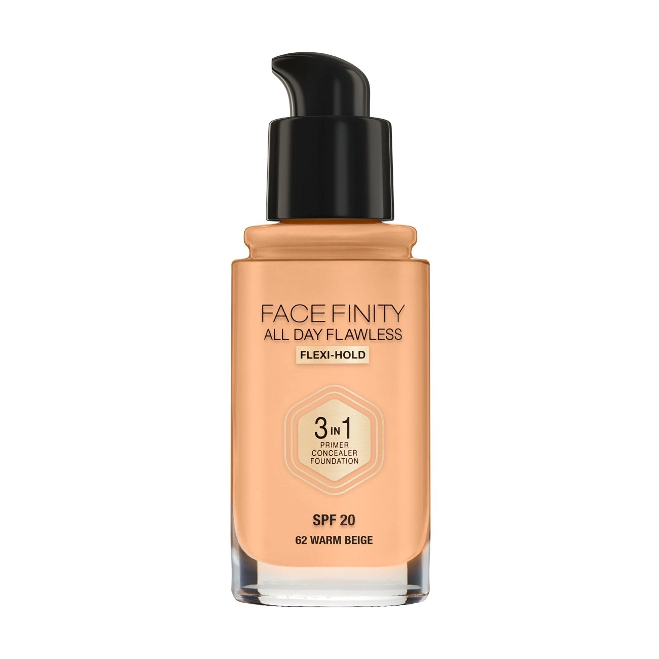 Max Factor Тональна основа Facefinity All Day Flawless 3-in-1 Foundation SPF 20 62 Warm Beige 30 мл - фото N2