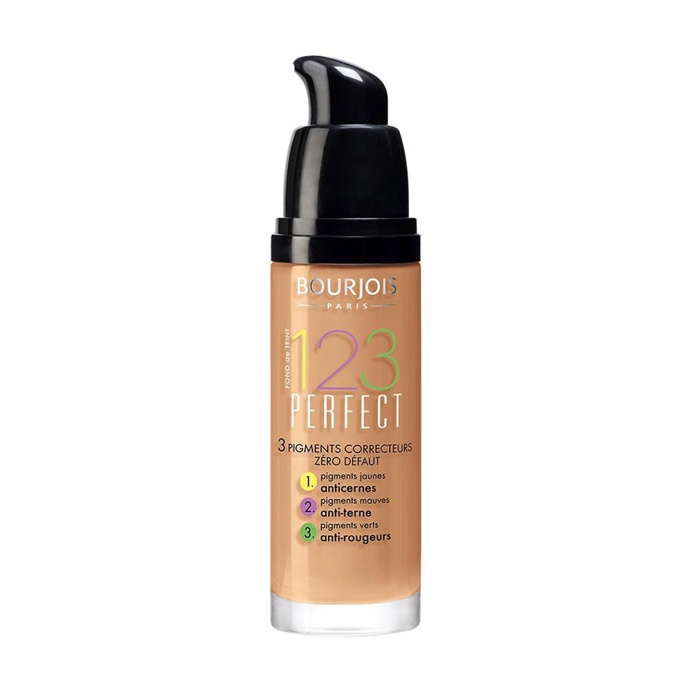 Тональна основа для обличчя - Bourjois 123 Perfect, 57 - Light Bronze, 30 мл - фото N2