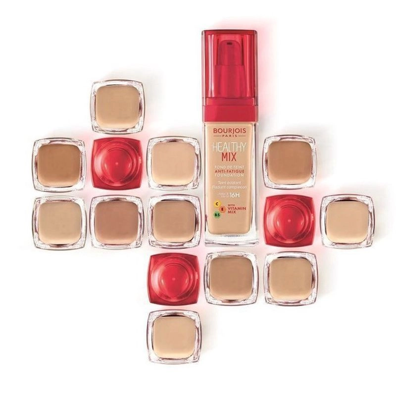 Bourjois Тональна основа для обличчя Healthy Mix Anti-Fatigue Foundation 16H з вітамінами C, E, B5, 30 мл - фото N4