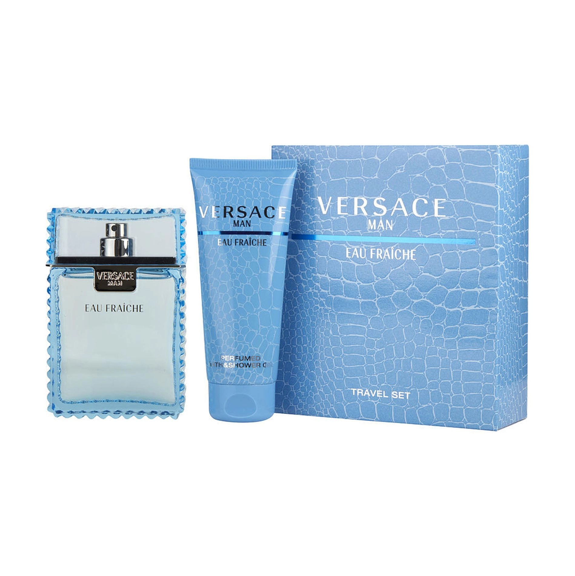Versace Парфюмированный набор мужской Man Eau Fraiche (туалетная вода, 100 мл + гель для душа, 100 мл) - фото N1