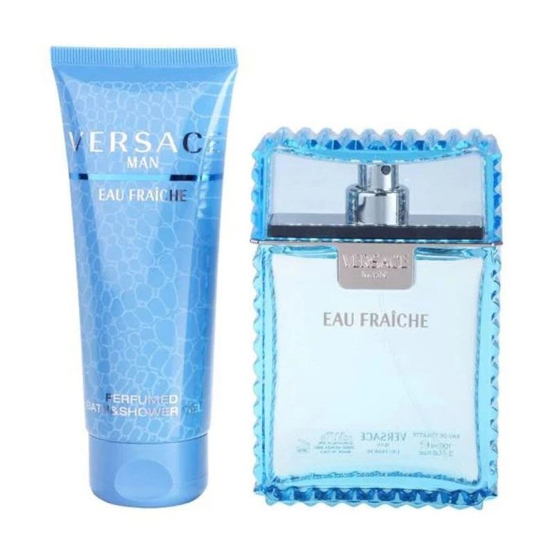 Versace Парфюмированный набор мужской Man Eau Fraiche (туалетная вода, 100 мл + гель для душа, 100 мл) - фото N2