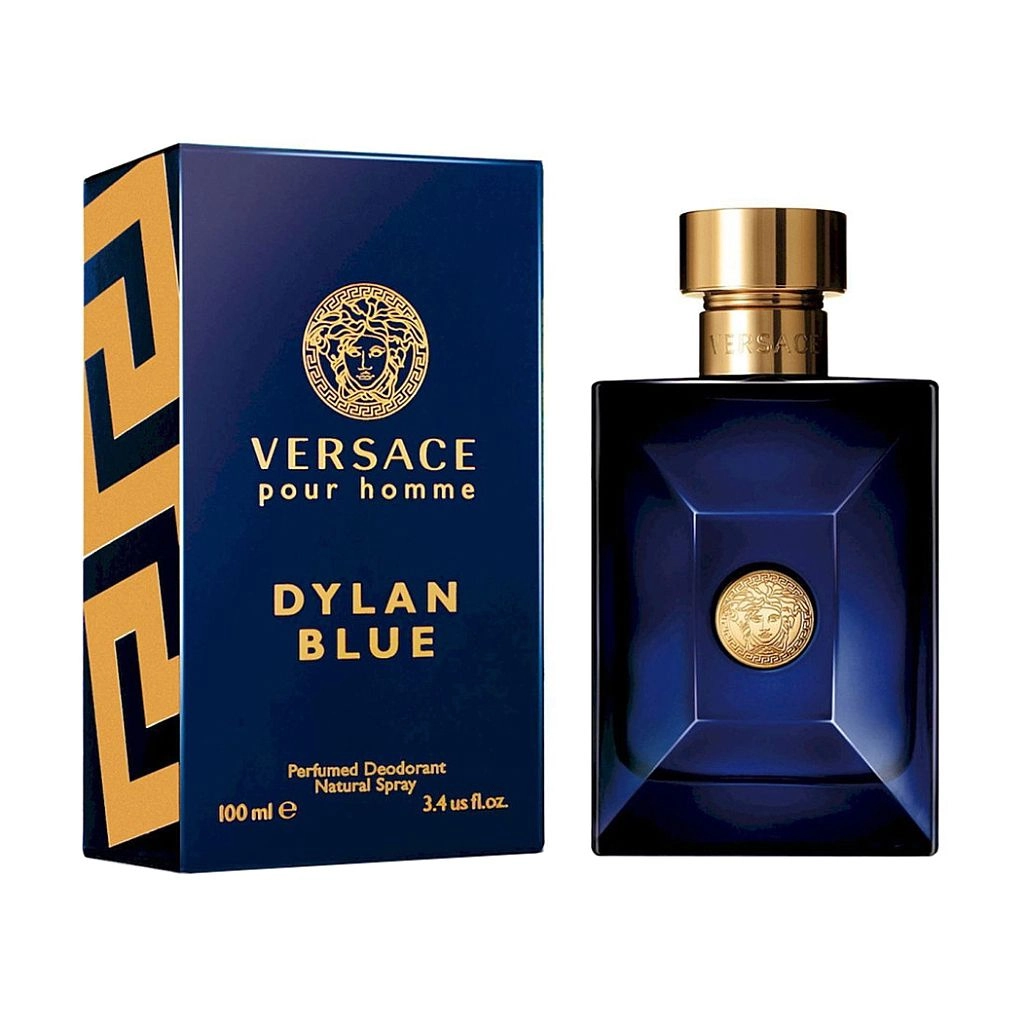 Versace Парфюмированный дезодорант-спрей Dylan Blue Pour Homme мужской, 100 мл - фото N1