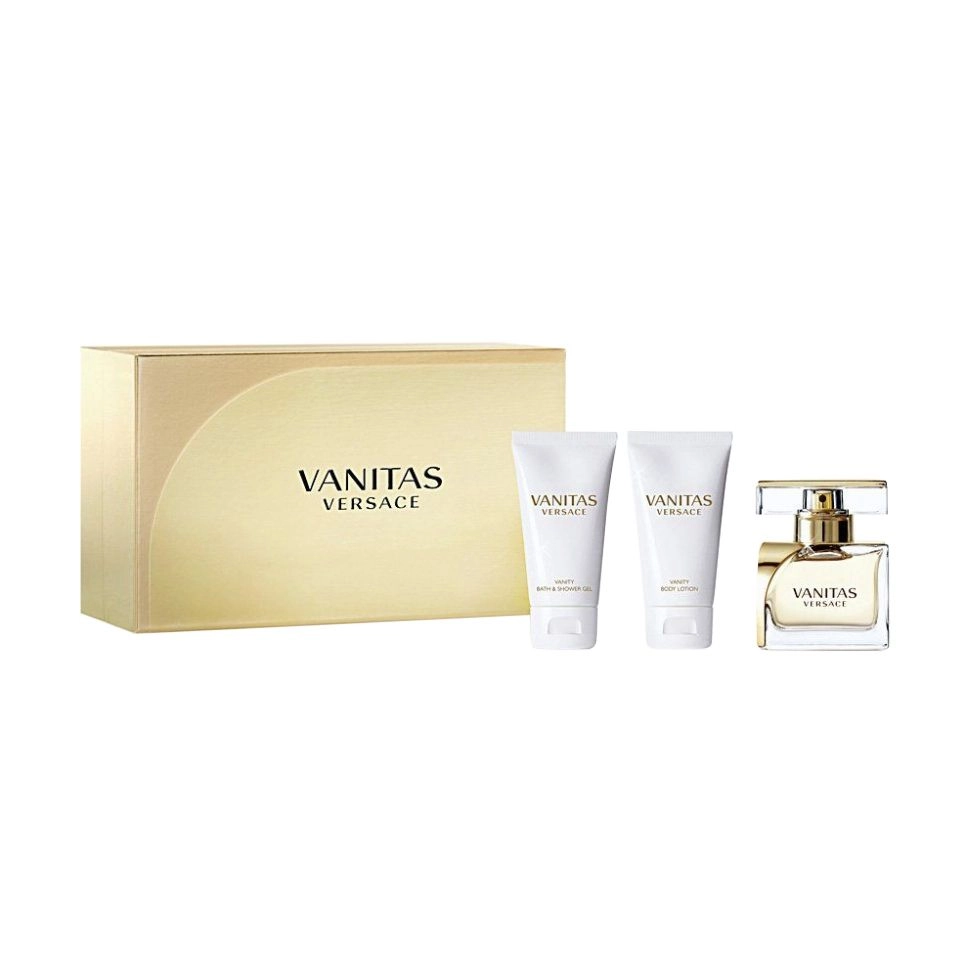 Versace Парфюмированный набор женский Vanitas (парфюмированная вода, 50 мл + гель для душа, 50 мл + лосьон для тела, 50 мл) - фото N1