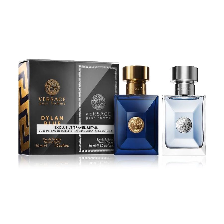 Versace Парфюмированный набор мужской (туалетная вода Dylan Blue, 30 мл + туалетная вода Pour Homme, 30 мл) - фото N1