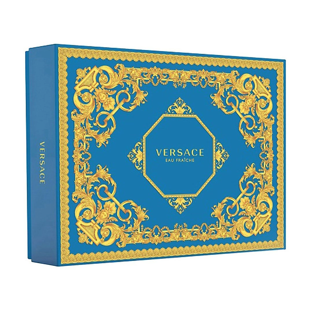 Versace Парфюмированный набор мужской Man Eau Fraiche (туалетная вода, 50 мл + бальзам после бритья, 50 мл + гель для душа, 50 мл) - фото N3