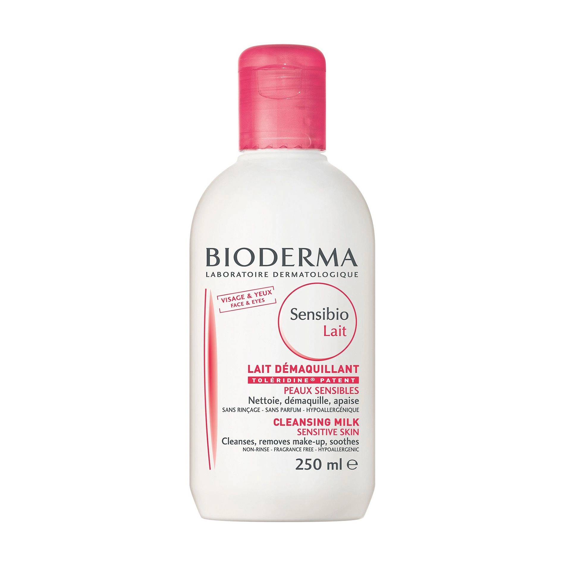 Bioderma Очищающее молочко для снятия макияжа Sensibio Lait Soothing Make-Up Removing Milk, 250 мл - фото N1