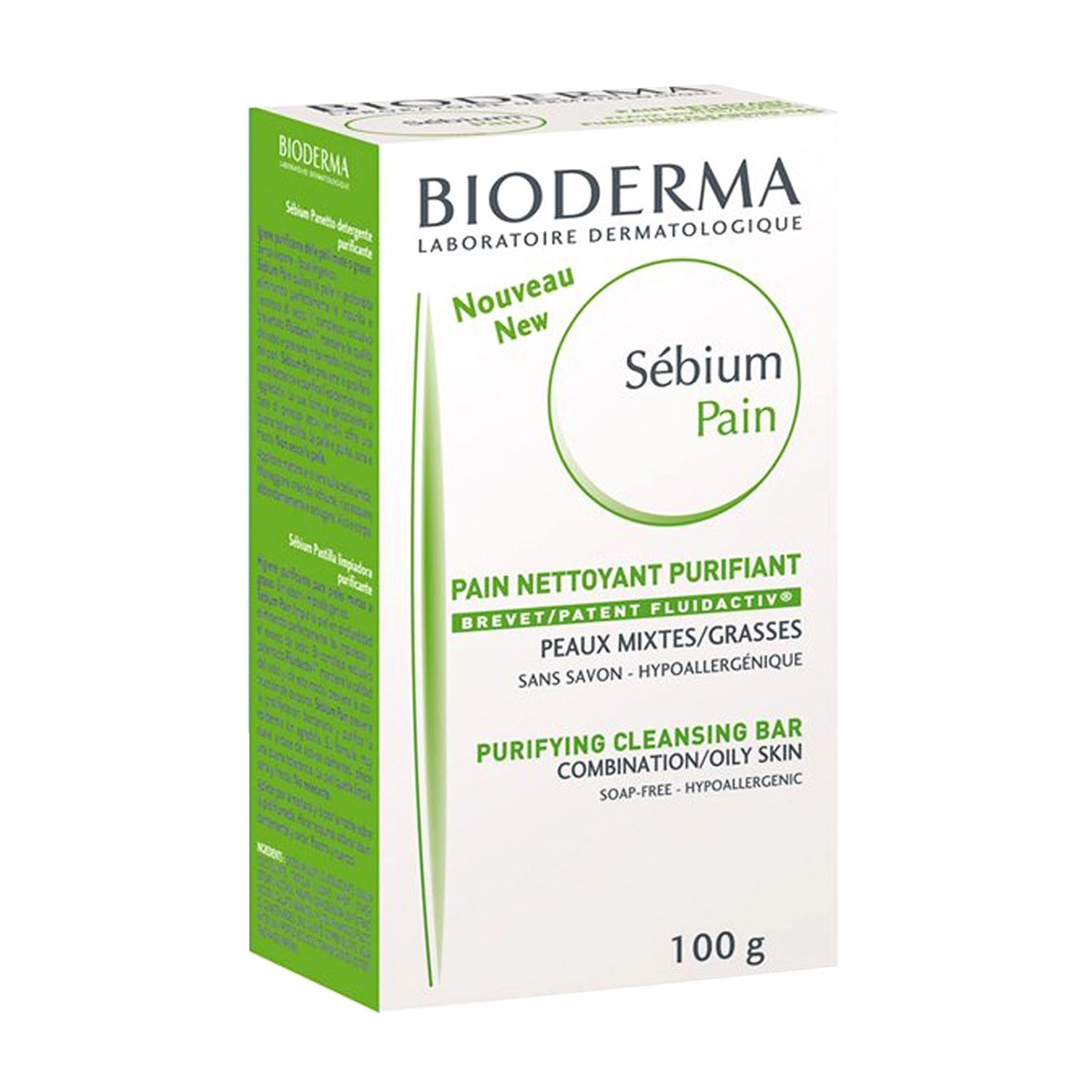 Bioderma Мыло для лица и тела Sebium Pain Purifying Cleansing Bar, 100 г - фото N1
