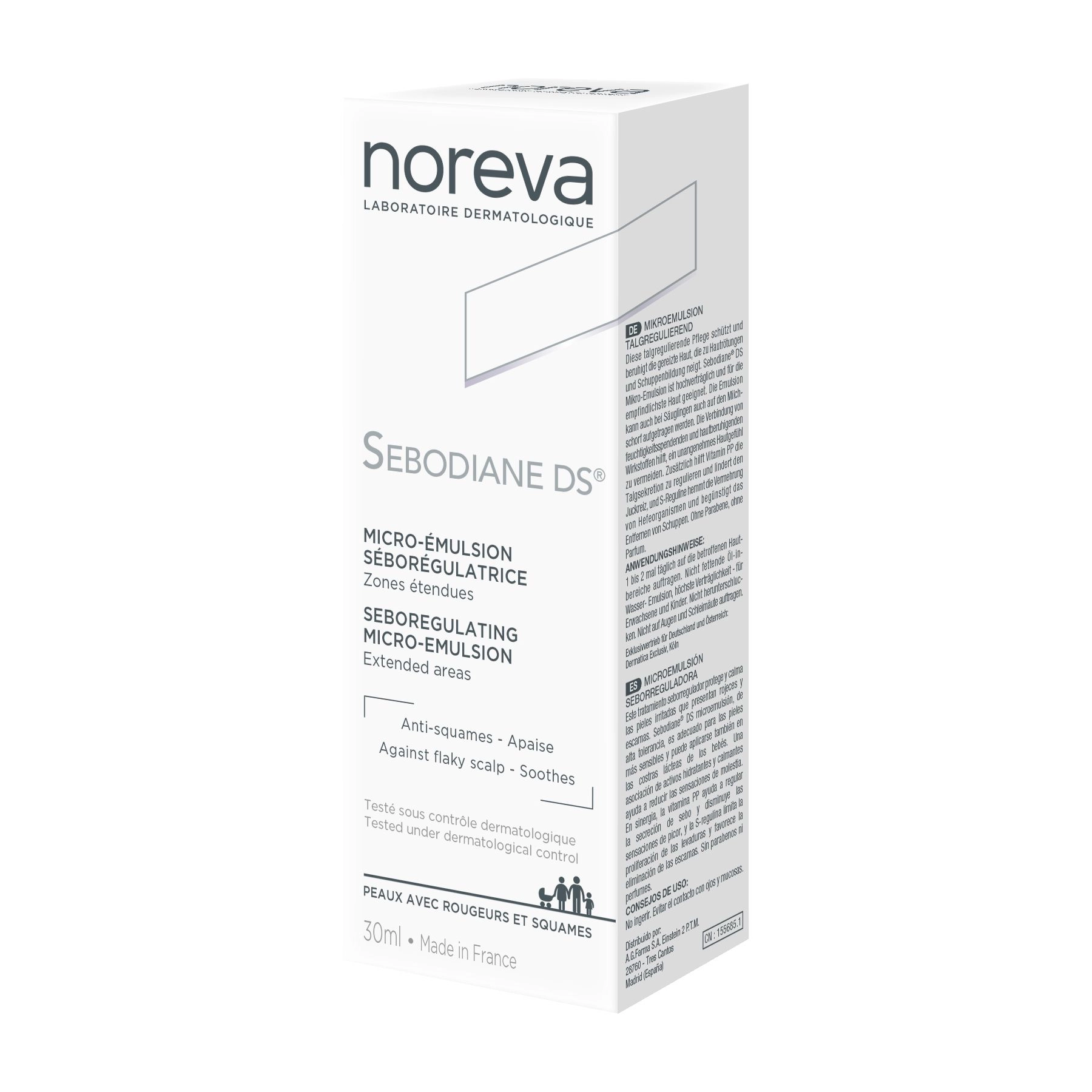 Noreva Pharma Емульсія для шкіри Noreva Sebodiane DS Sebum Себорегулювальна, 30 мл - фото N1