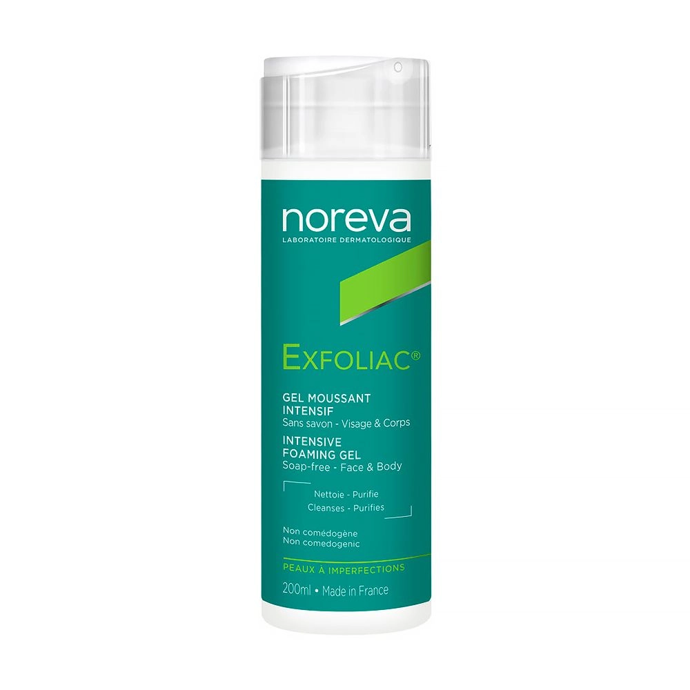 Noreva Pharma Гель для лица Exfoliac очищающий, 200мл - фото N1