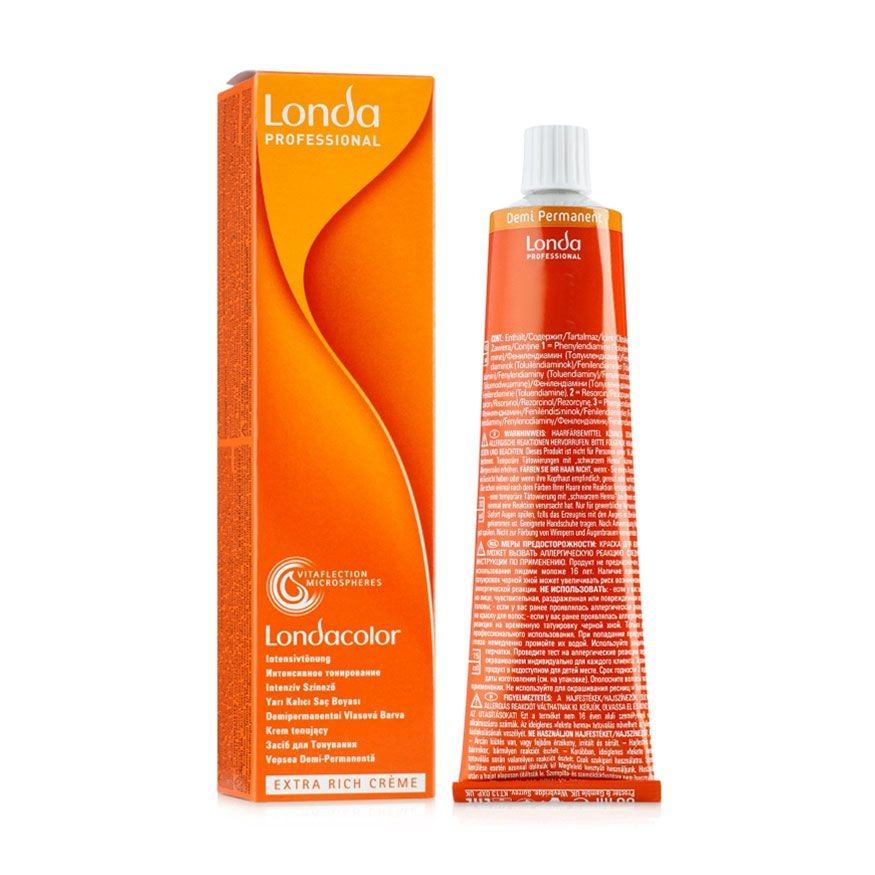 Londa Professional Тонирующая крем-краска Londacolor Demi Permanent 2/0 Черный, 60 мл - фото N2