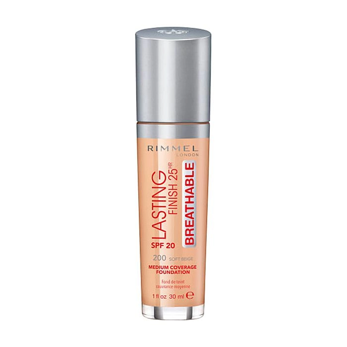 Rimmel Тональна основа стійка Lasting Finish 25h Breathable Foundation SPF 20, 200 Soft Beige, 30 мл - фото N1