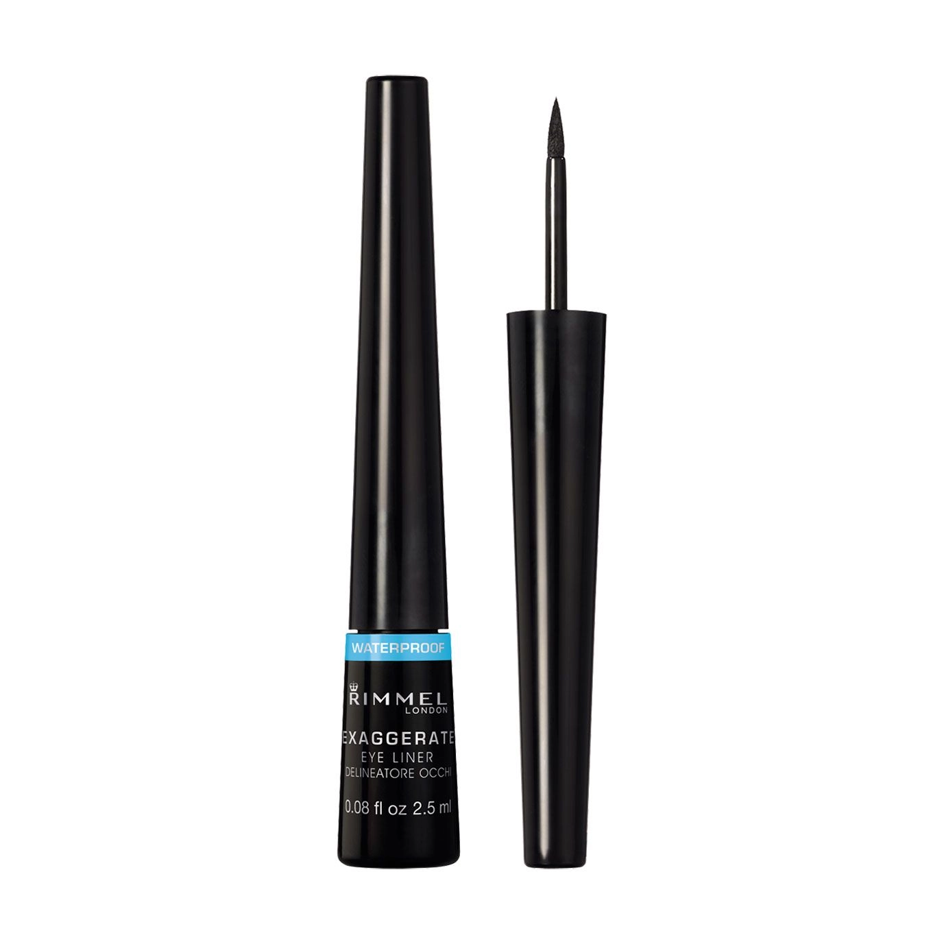 Rimmel Подводка для век Exaggerate Eye Liner водостойкая черная 2.5 г - фото N1