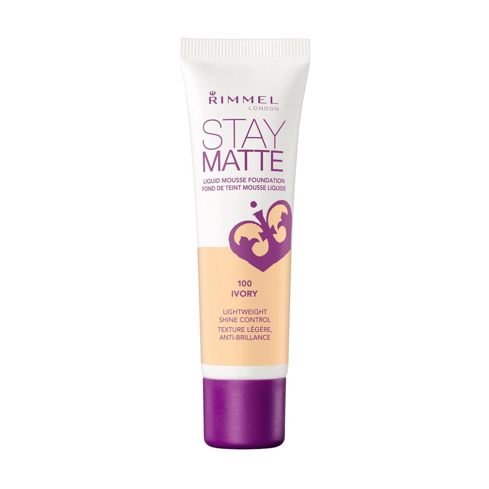 Rimmel Тональна основа Stay Matte 100 Ivory 30 мл - фото N1