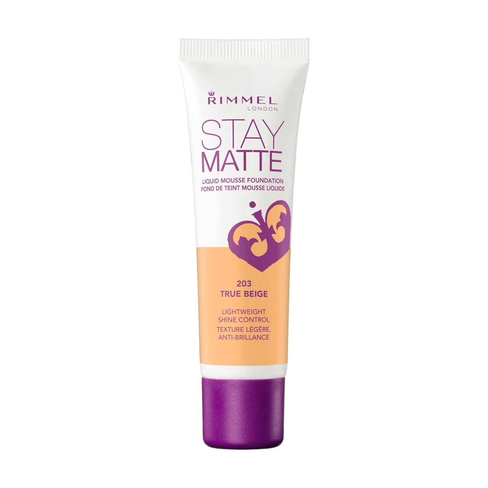 Rimmel Тональная основа Stay Matte 203 True Beige 30 мл - фото N1