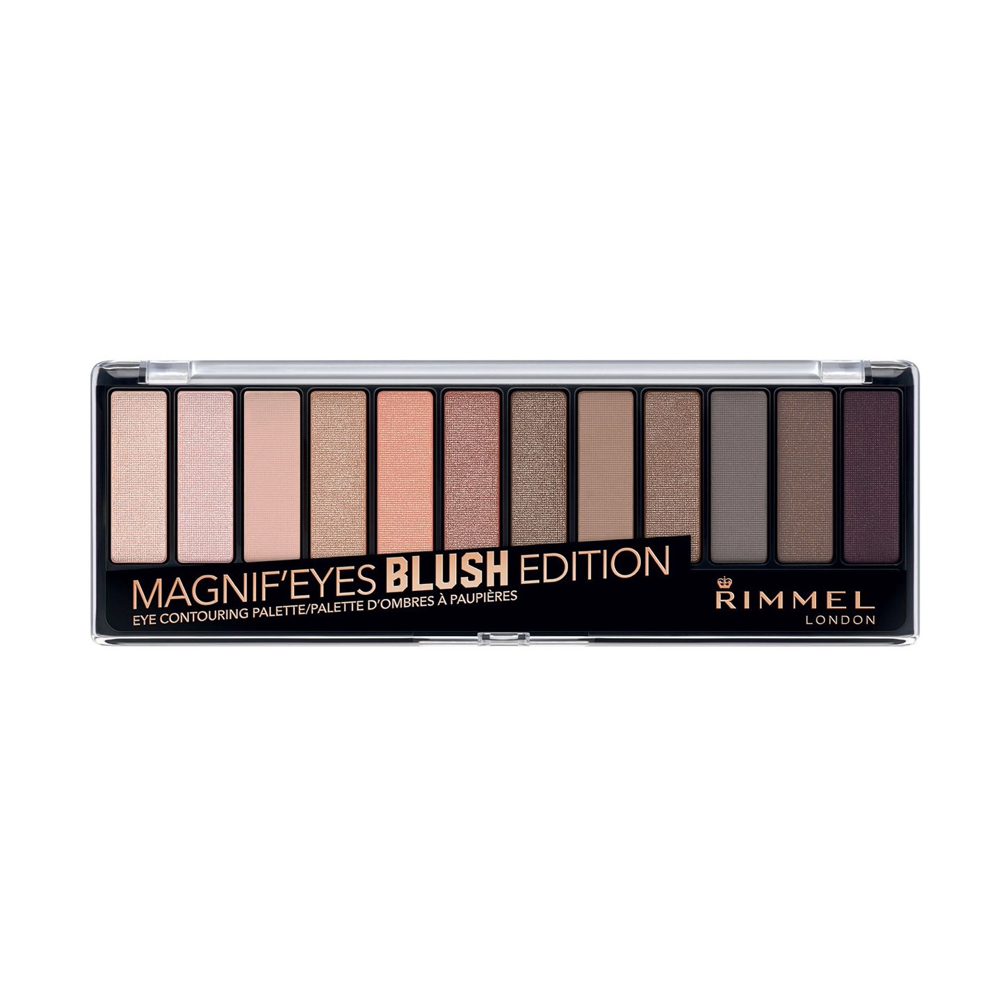 Rimmel Палетка тіней для повік Magnif'Eyes Eye Contouring Palette 002 Blash Edition, 14.16 г - фото N1