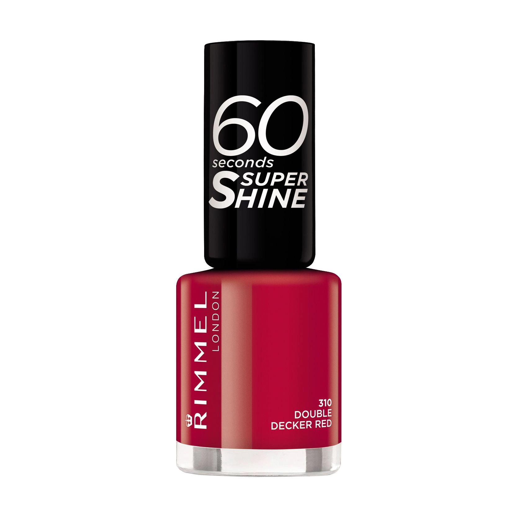 Rimmel Лак для нігтів 60 Seconds Super Shine 310 Double Decker Red, 8 мл - фото N1