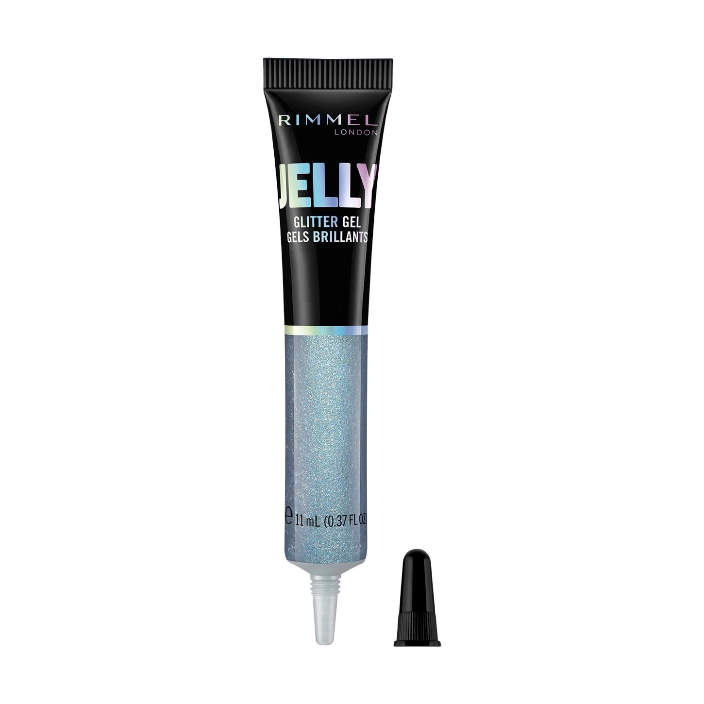 Rimmel Рідкий глітер для макіяжу Jelly Glitter Gel Gels Brillants 200 Blue Lagoon, 11 мл - фото N2