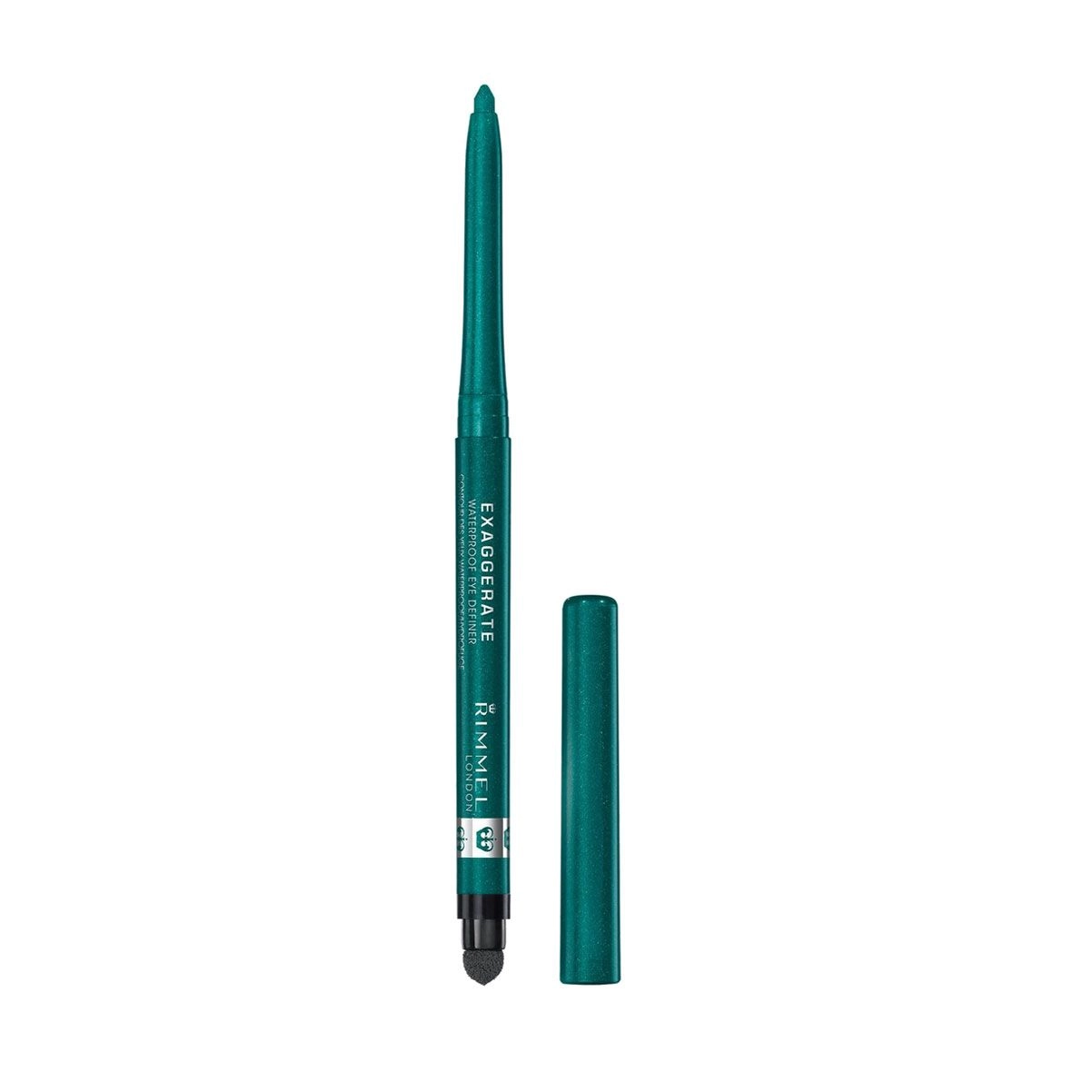 Rimmel Автоматический карандаш для век Exaggerate Waterproof Eye Definer 250 Emerald Sparkle, 0.28 г - фото N1