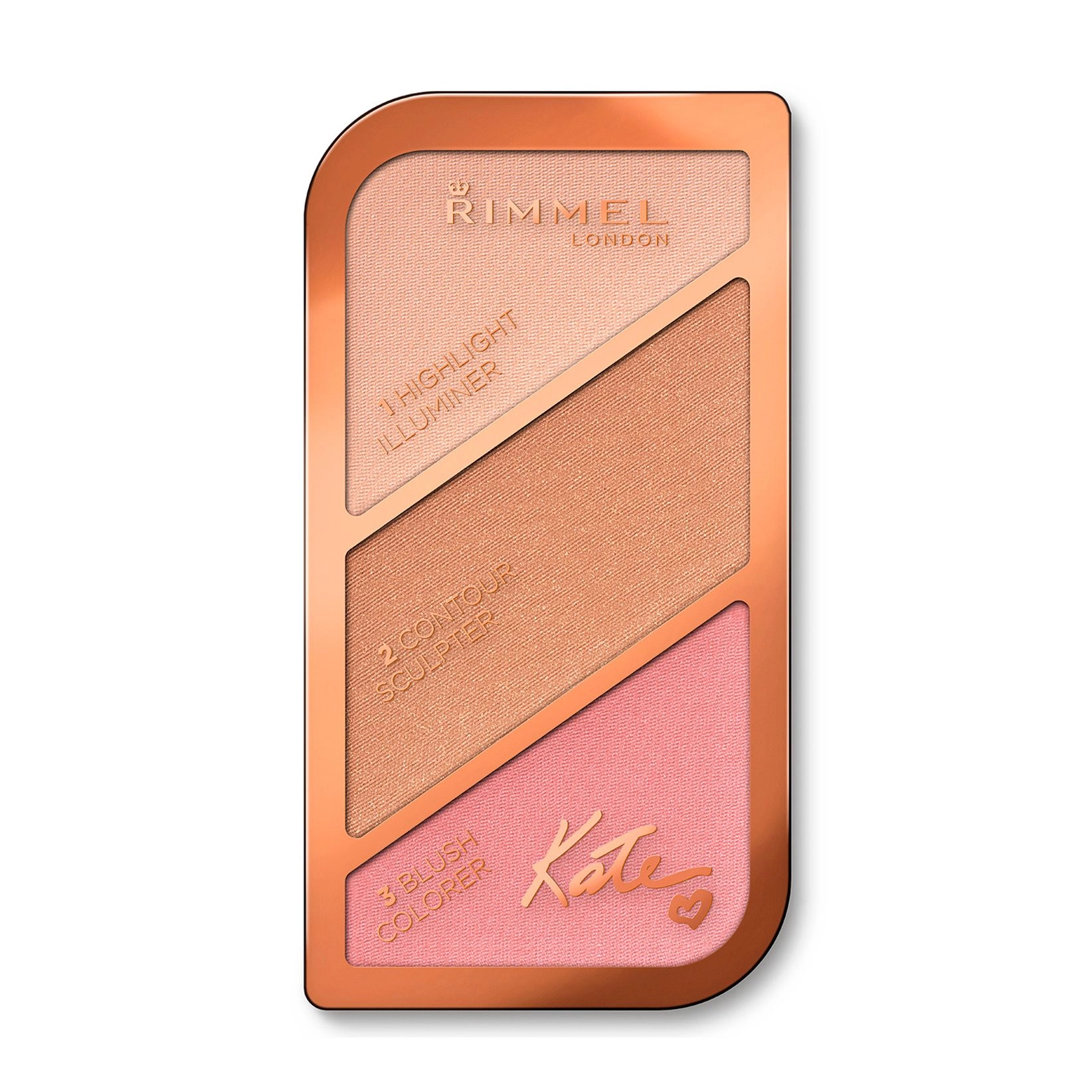 Rimmel Набор для скульптурирования лица Kate Sculpting Palette 001 Golden sand 18.5 г - фото N1