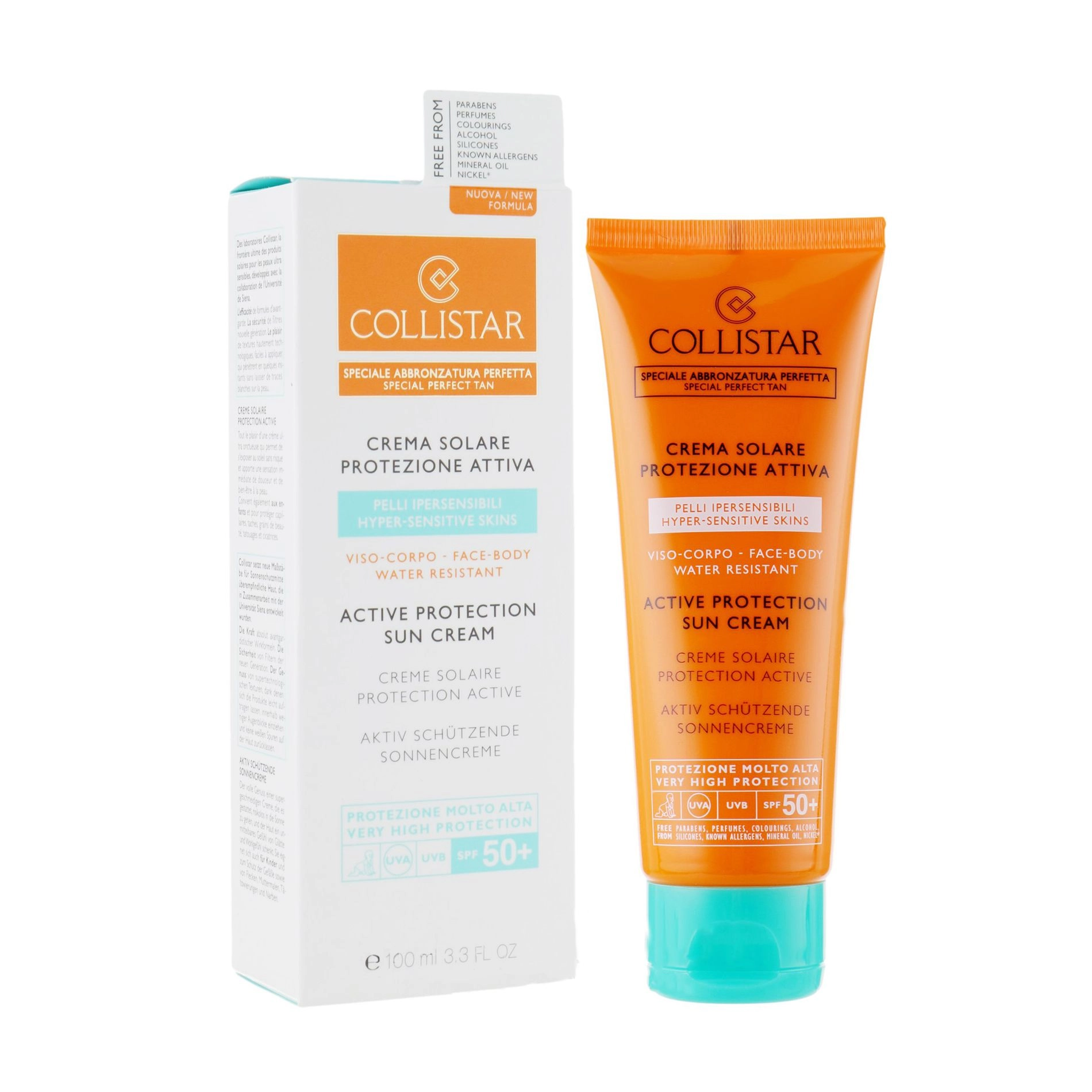 Інтенсивний сонцезахисний крем для обличчя та тіла - Collistar Active Protection Sun Cream SPF 50+, 100 мл - фото N1