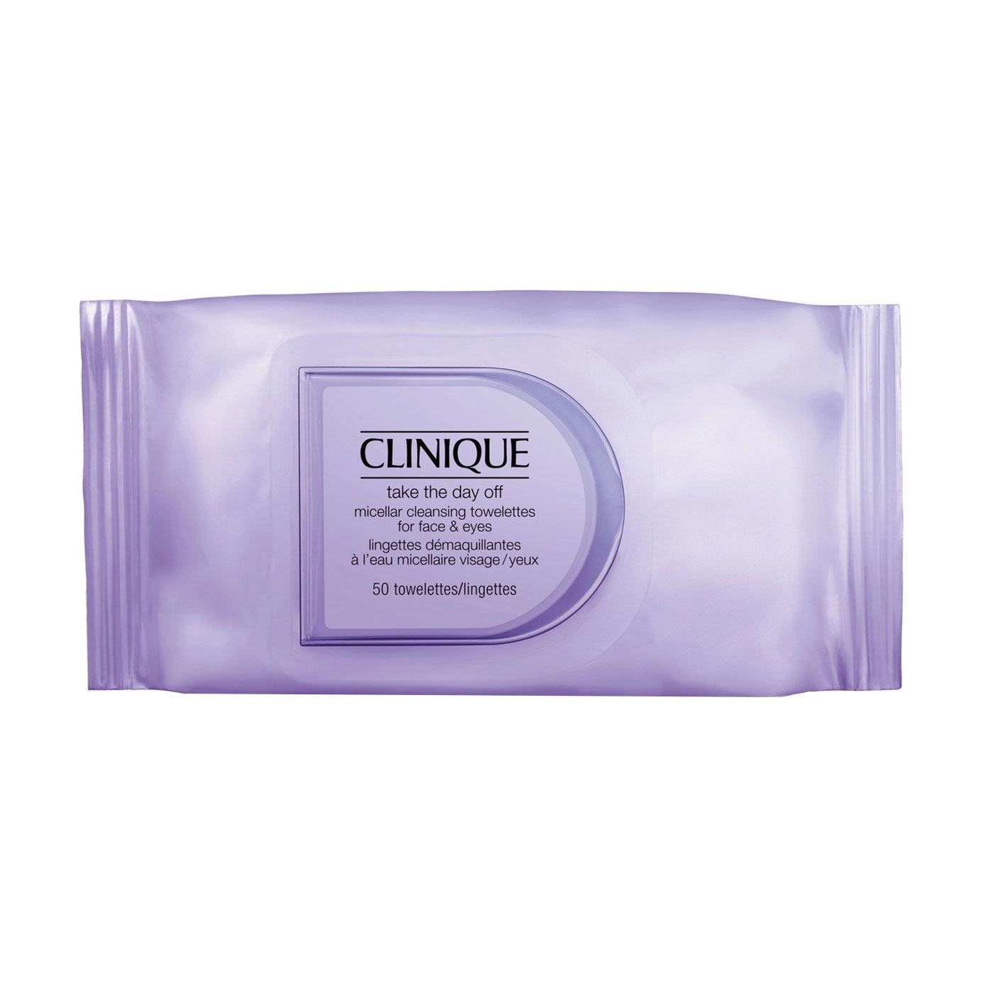 Clinique Вологі серветки для зняття макіяжу Take The Day Off Micellar Cleansing Towelettes з обличчя та очей, 50 шт - фото N1