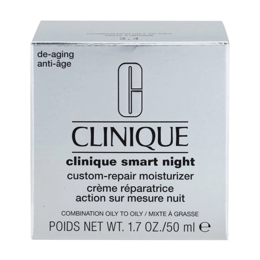 Clinique Нічний крем для обличчя Smart Night Custom-Repair Moisturizer для комбінованої шкіри схильної до жирності, 50 мл - фото N2