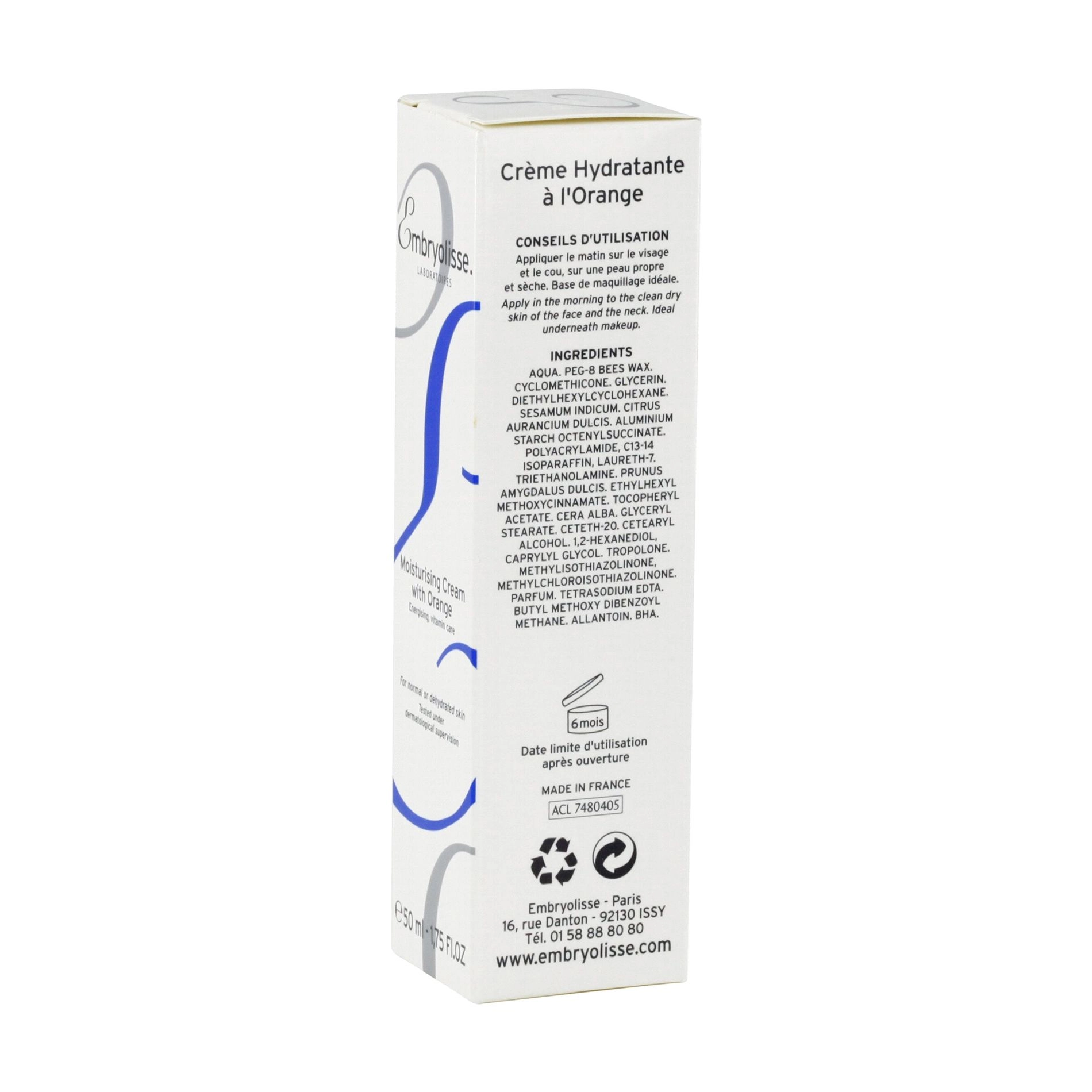 Embryolisse Laboratories Увлажняющий крем для лица Moisturising Cream with Orange с апельсином, 50 мл - фото N3