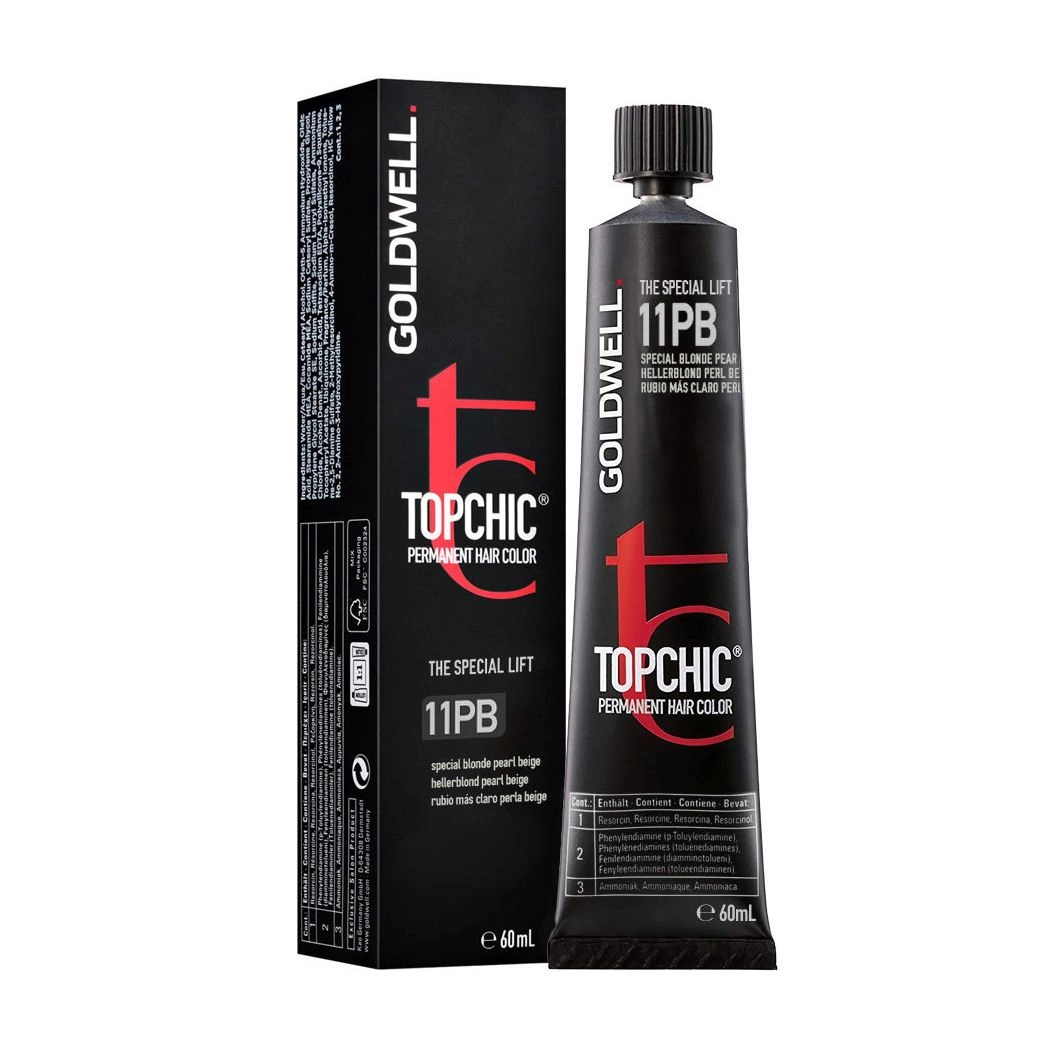 Goldwell Стойкая профессиональная краска для волос Topchic Permanent Hair Color 11-PB Pearl Blonde, 60 мл - фото N1