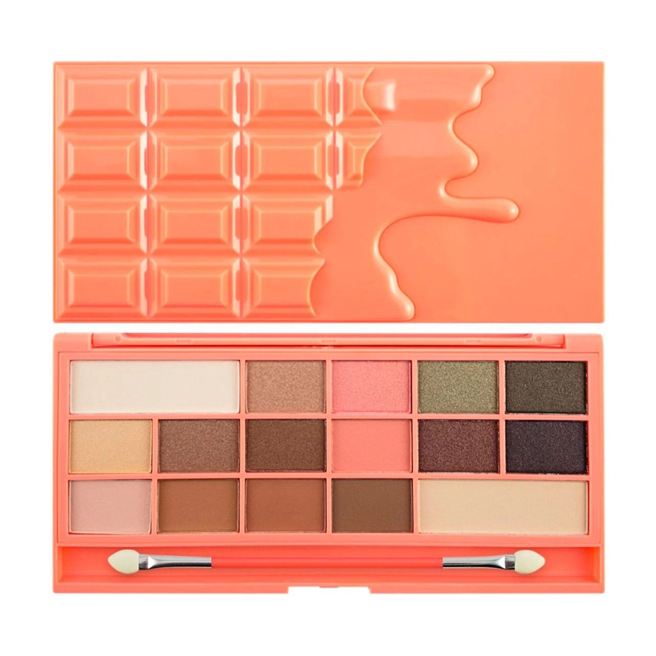 Makeup Revolution Палетка тіней для повік London I Heart Makeup Chocolate Palette Chocolate and Peaches, 22 г - фото N1