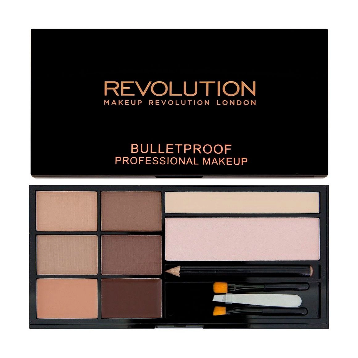 Makeup Revolution Набір для брів Ultra Brow Palette, Fair To Medium, 19 г - фото N1